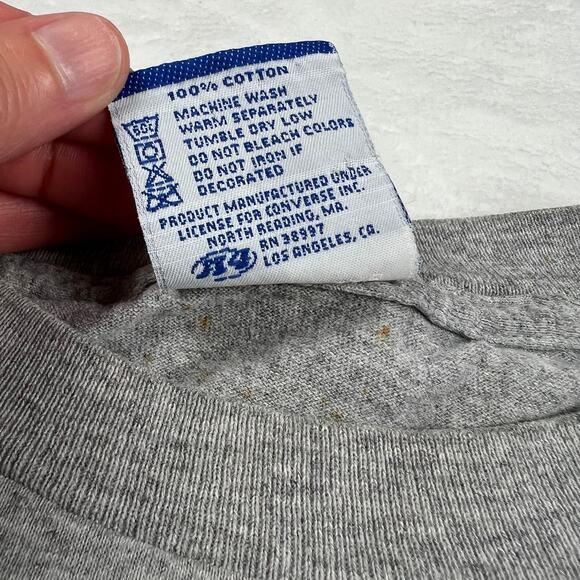 Converse Vintage Gray Single Stitch T-shirt 1990's Men's size XL - Picture 4 of 9